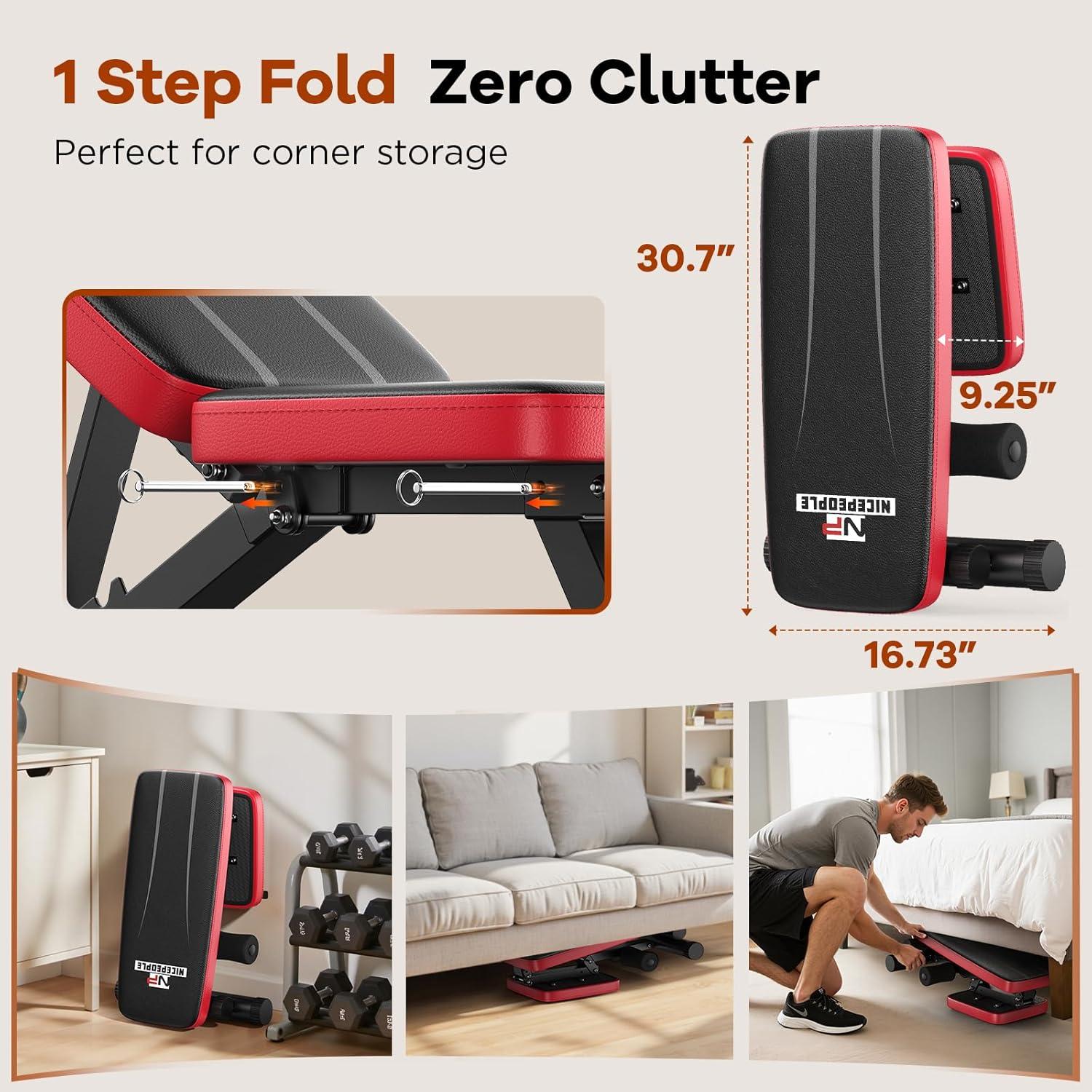 Our Take on the NICEPEOPLE Foldable Weight Bench: Compact Strength
