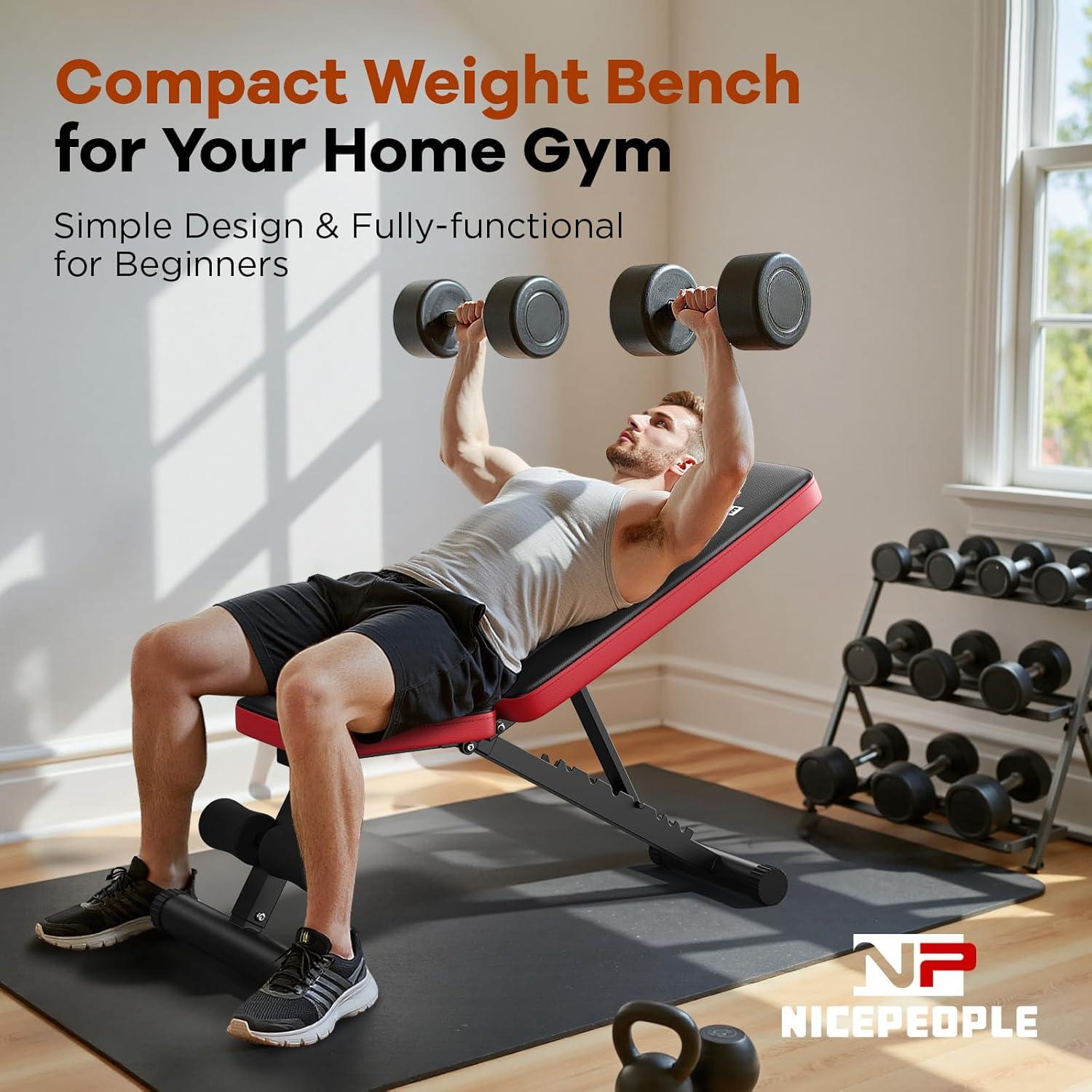 Our Take on the NICEPEOPLE Foldable Weight Bench: Compact Strength